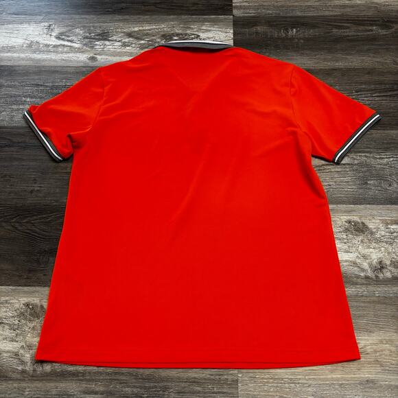 Louis Castel Orange Gray Mens XL 1/4 Button Performance Golf‎ Stretch Polo Mens - Picture 3 of 10